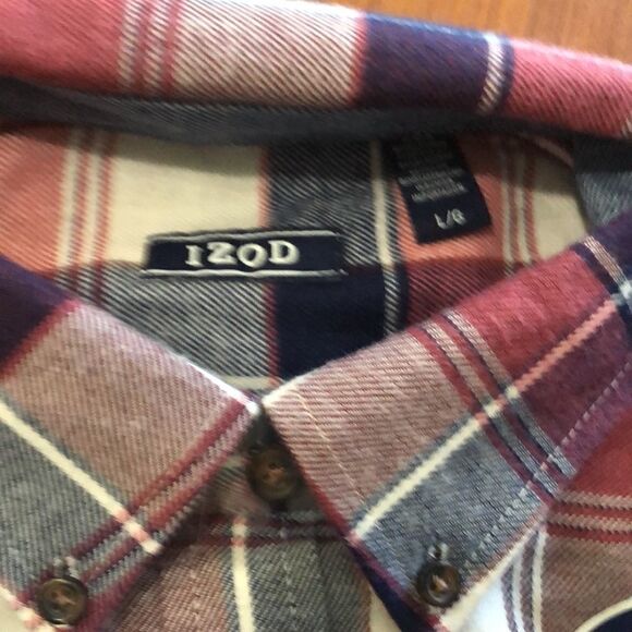 NWT Izod Flannel temperature regulating button down shirt size large. - Picture 3 of 8